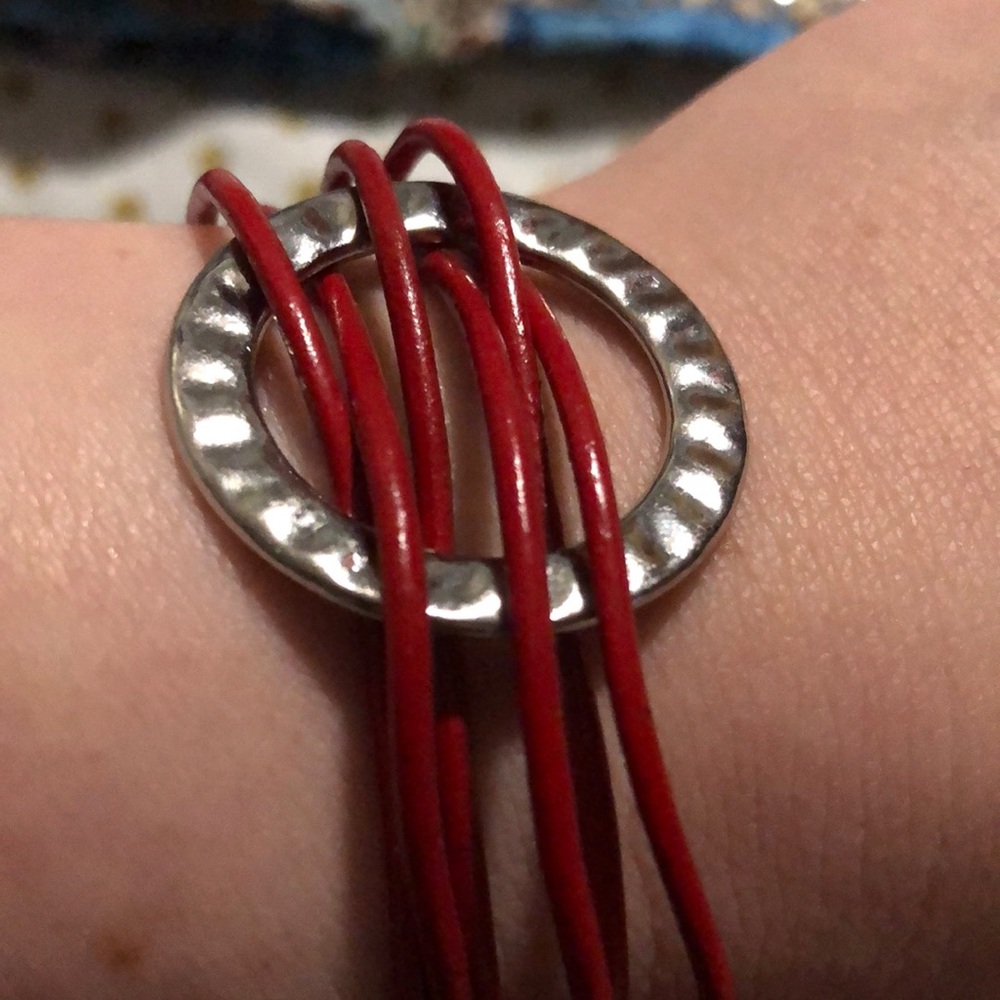 Paparazzi MAGNETIC MUSE red bracelet Red Multi-Strand Bracelet~7.25”